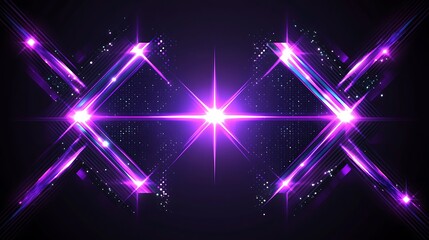 Fototapeta premium Purple glowing lines, dark background, energy
