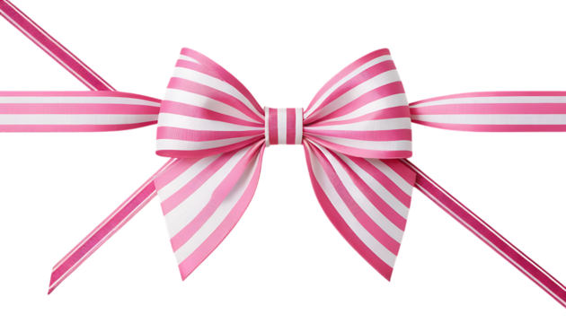 Coquette stripes bow ribbon illustration pink accessories png