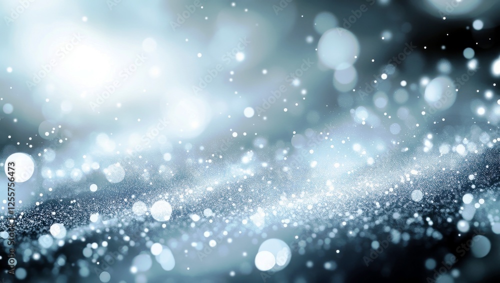 Poster mesmerizing blue and white bokeh background with dreamy sparkles and soft light effects for abstract
