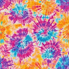 Colorful tie dye pattern abstract background. Abstract textured spiral folded rainbow colorful tie dye textured background.