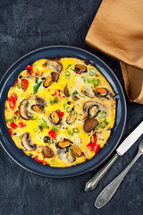 Yummy fried egg omelette.