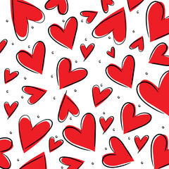 Love pattern background with heart. Valentines Day template.