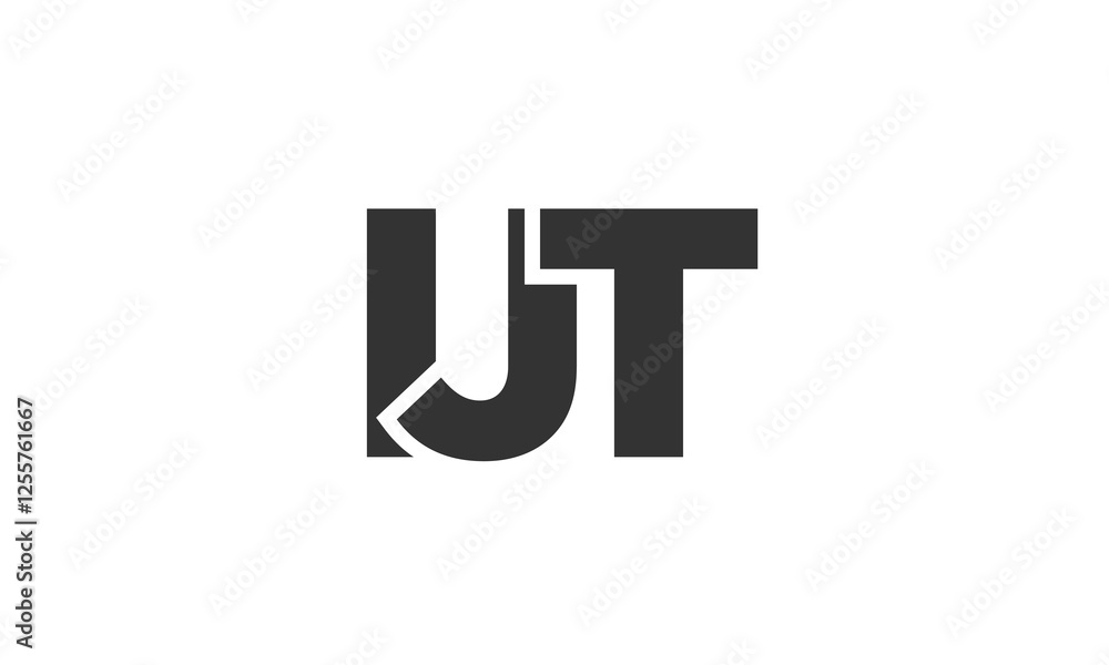 Poster ijt logo design template with strong and modern bold text. initial based vector logotype featuring s