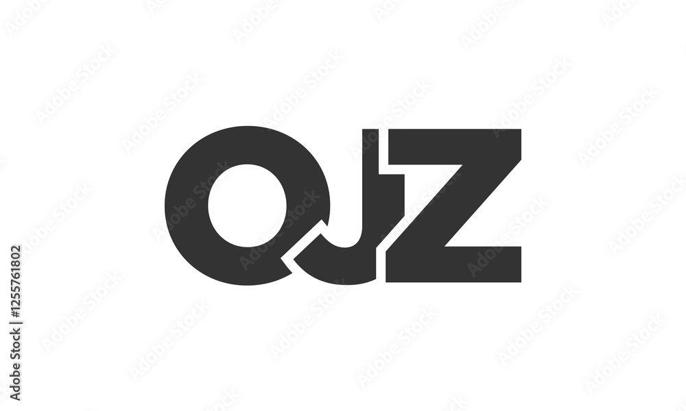 Poster ojz logo design template with strong and modern bold text. initial based vector logotype featuring s