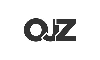 OJZ logo design template with strong and modern bold text. Initial based vector logotype featuring simple and minimal typography. Trendy company identity.
