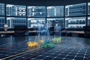 A digital twin model of an energy grid being optimized in real time