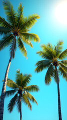 Towering Tropical Palms