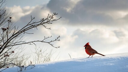 winter landscape with snow
