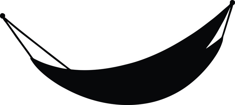 black hammock silhouette, relaxing, leisure clip art preview
