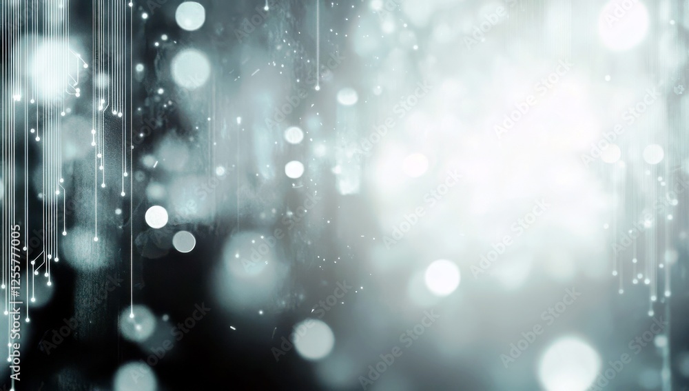 Poster abstract background with soft glowing lights and bokeh effects creating a dreamy atmosphere for mode