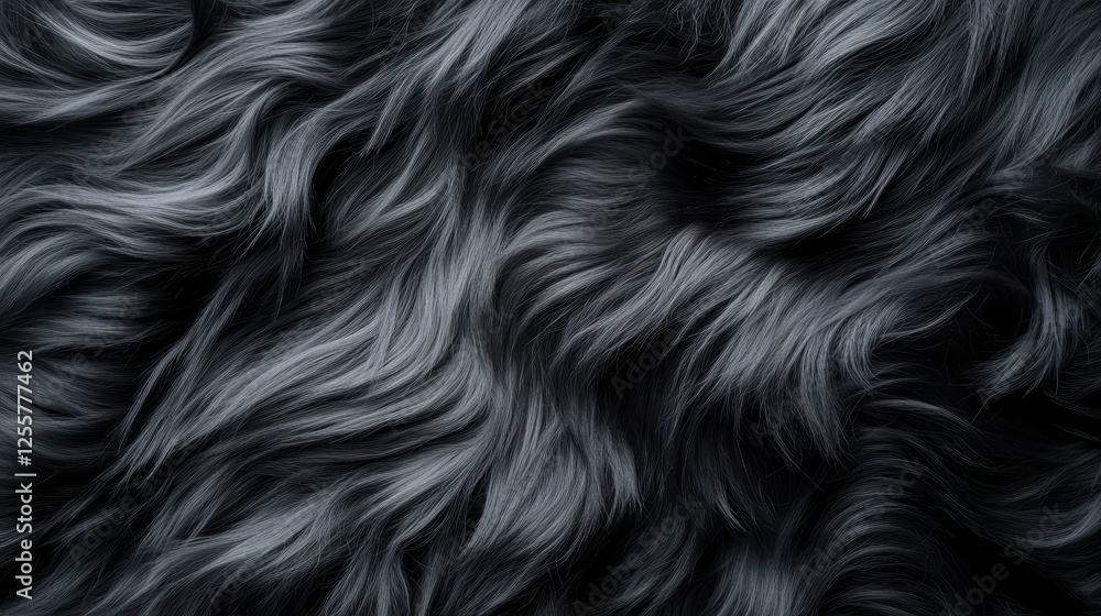 Aufkleber the elegant texture of this black fur creates a visually striking pattern that invites touch, combin