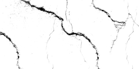 Abstract background with grunge crack white concrete wall texture design. transparent background of cracks, lines, dry crack wall overlay texture, distressed grunge. Isolated on white background.