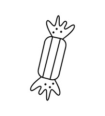 Rectangular candy. Hand drawn clip art for your project.
