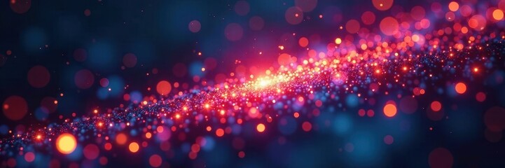 Shimmering fiber optic core, multiple light sources , pattern, bright, futuristic