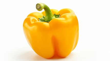 Vibrant Bell Pepper on White Background