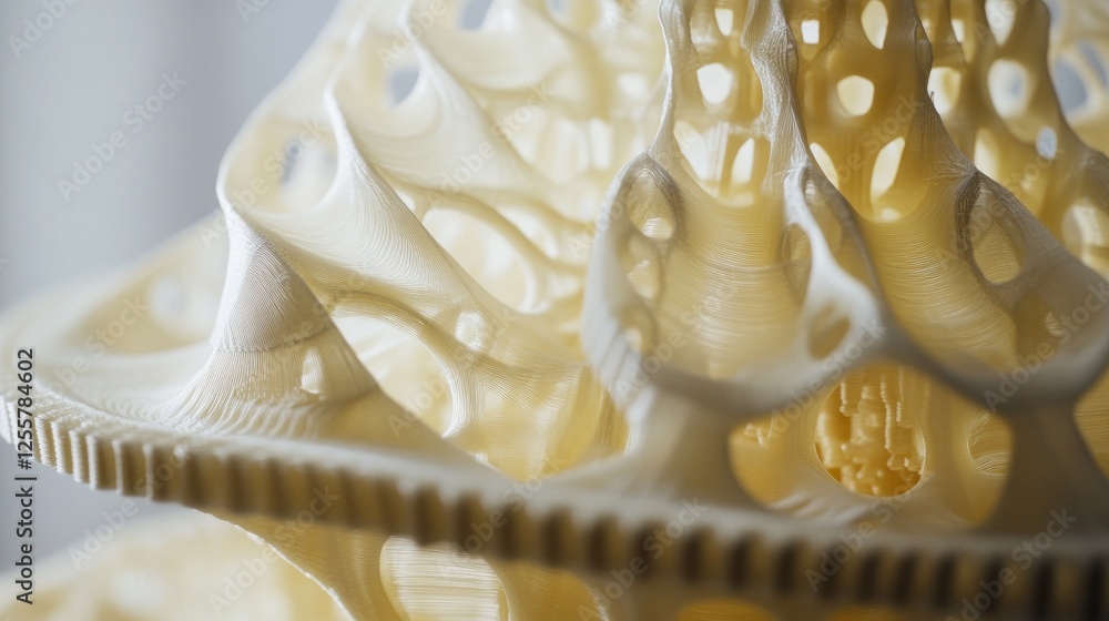 Poster intricate 3d printed structure close-up - innovation and precision
