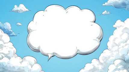 Fototapeta premium Comics cartoon style drawing empty speech bubble composition background