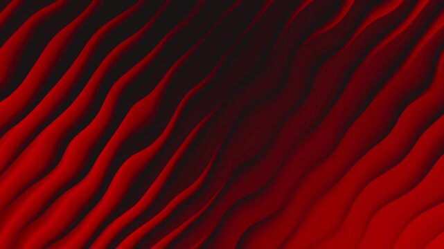 Loop animation background. 3d animation. Abstract animation of red waves. luxury wave animation. 