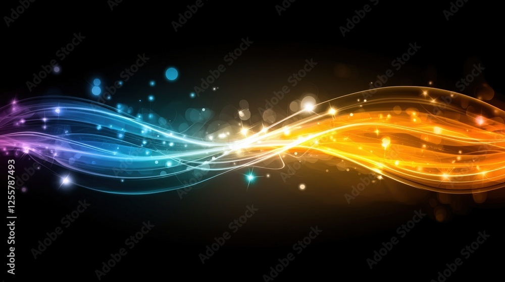 Aufkleber dynamic color waves abstract background graphic design digital art close-up view energy and motion