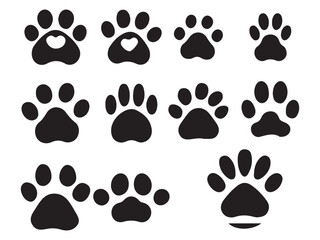 Fototapeta premium paw prints vector