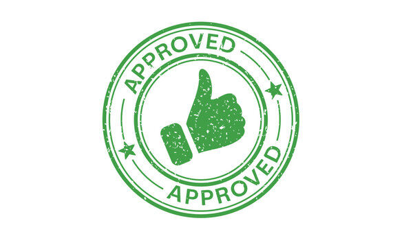 Approved seal vector template