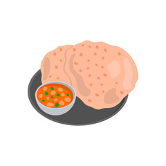 Chole Bathure, Indian Symbol Vector Illustration