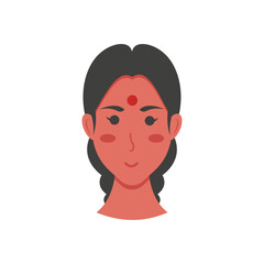 Bindi, Indian Symbol Vector Illustration