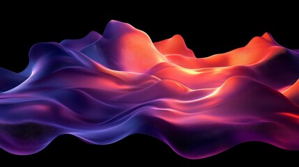 Fototapeta premium Abstract Flowing Waves with Red Orange Purple and Blue Gradient
