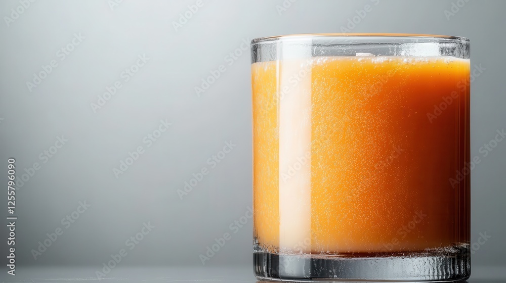Aufkleber a refreshing image showcasing fresh orange juice served in a glass, emphasizing its vibrant color an