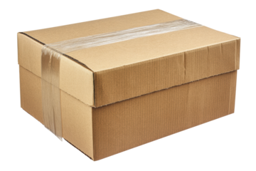 box package delivery cardboard carton packaging isolated on transparent or white background, png