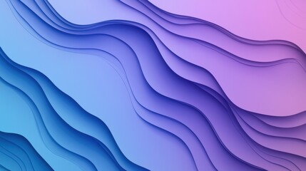 Colorful layered waves create a mesmerizing backdrop in soft hues of blue and purple with smooth transitions and flowing patterns