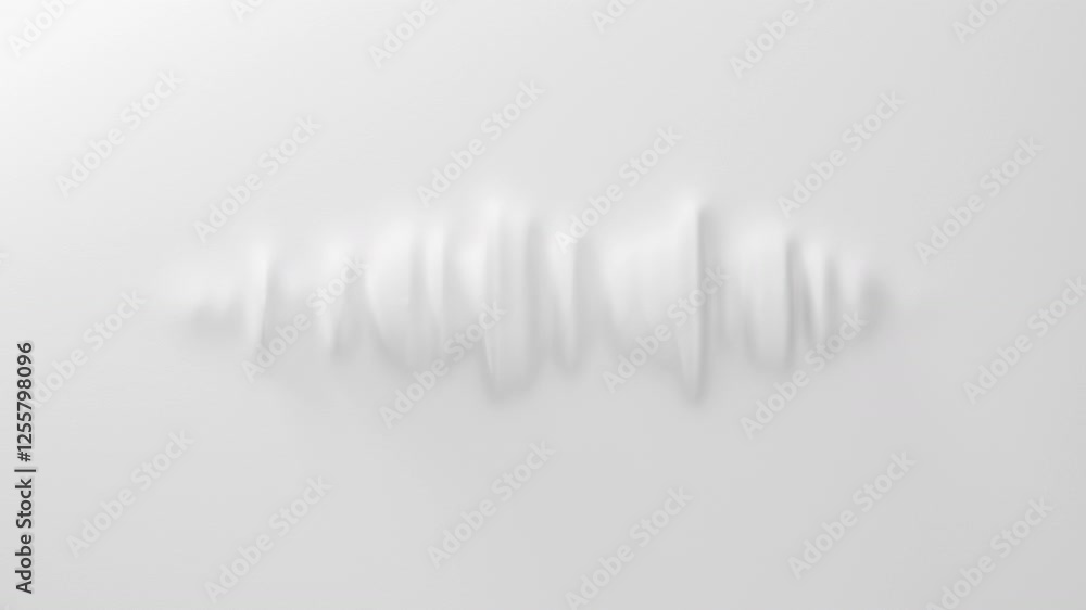 Poster trendy neomorphism style solid audio wave, abstract music waveform oscillation. tune print loop
