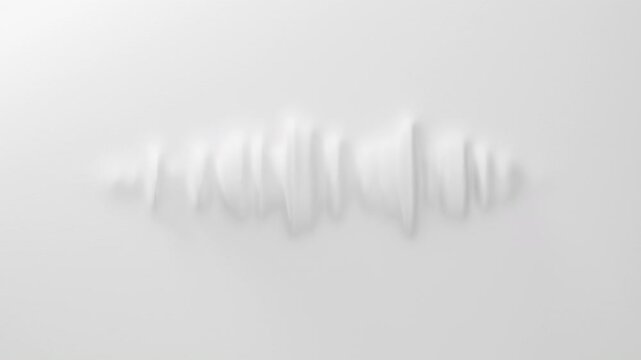 Trendy Neomorphism style solid audio wave, Abstract music waveform oscillation. Tune print loop
