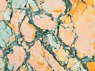 Elegant Marble Texture with Pastel Hues and Veined Patterns Backdrop