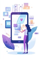A mobile app marketer evaluating in-app ad monetization strategies, tracking user engagement and ad placements for higher retention rates, stylish and creative digital workspace