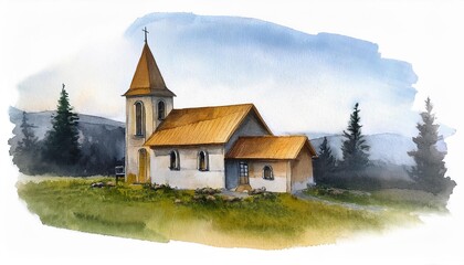 Fototapeta premium church in the mountains
