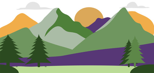 Big mountains and trees2