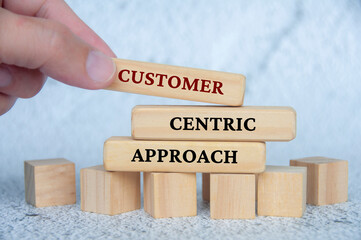 Customer Centric Approach text on wooden blocks