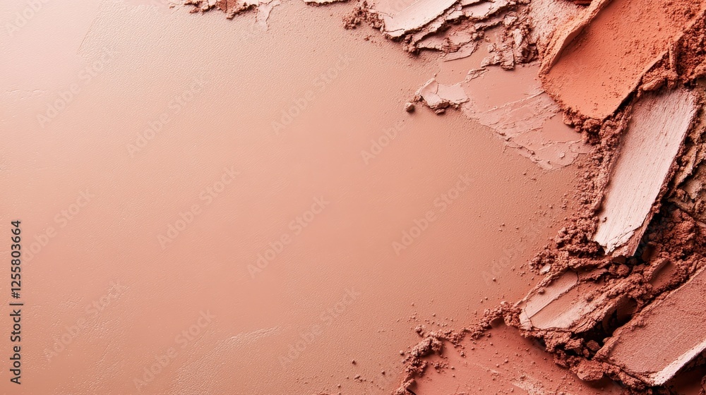 Poster an intriguing close-up of a textured surface in soft pink and brown shades, presenting a blend of co