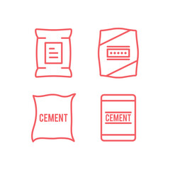 Cement bag icons set vector design trendy