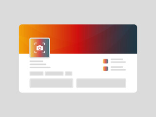 LinkedIn abstract gradient banner mockup for corporate profile branding and marketing