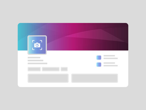 LinkedIn banner mockup design with modern abstract gradient background for corporate branding