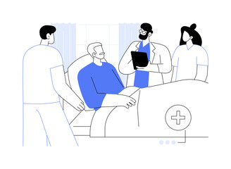 Residency training isolated cartoon vector illustrations.