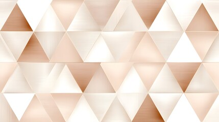 Fototapeta premium Elegant geometric triangle pattern in soft beige and cream shades
