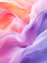 Obraz premium Abstract Silk Waves in Pastel Tones, A Soft and Dreamy Aesthetic