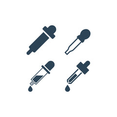 Pipette icons set flat vector template design trendy