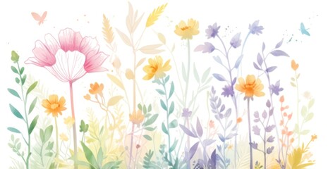flores estilo acuarela