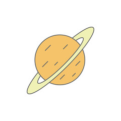illustration of saturn with rings