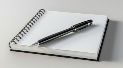 Blank Notebook on a Desk, Generative AI Illustration