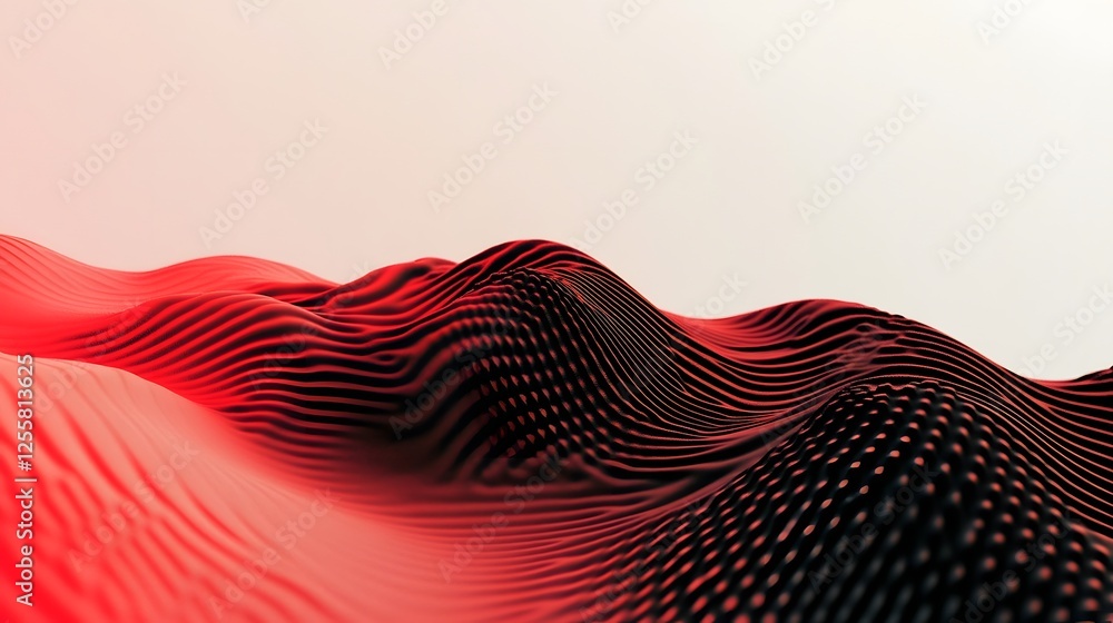 Aufkleber dynamic digital rendering of the rippling american flag in abstract gradient